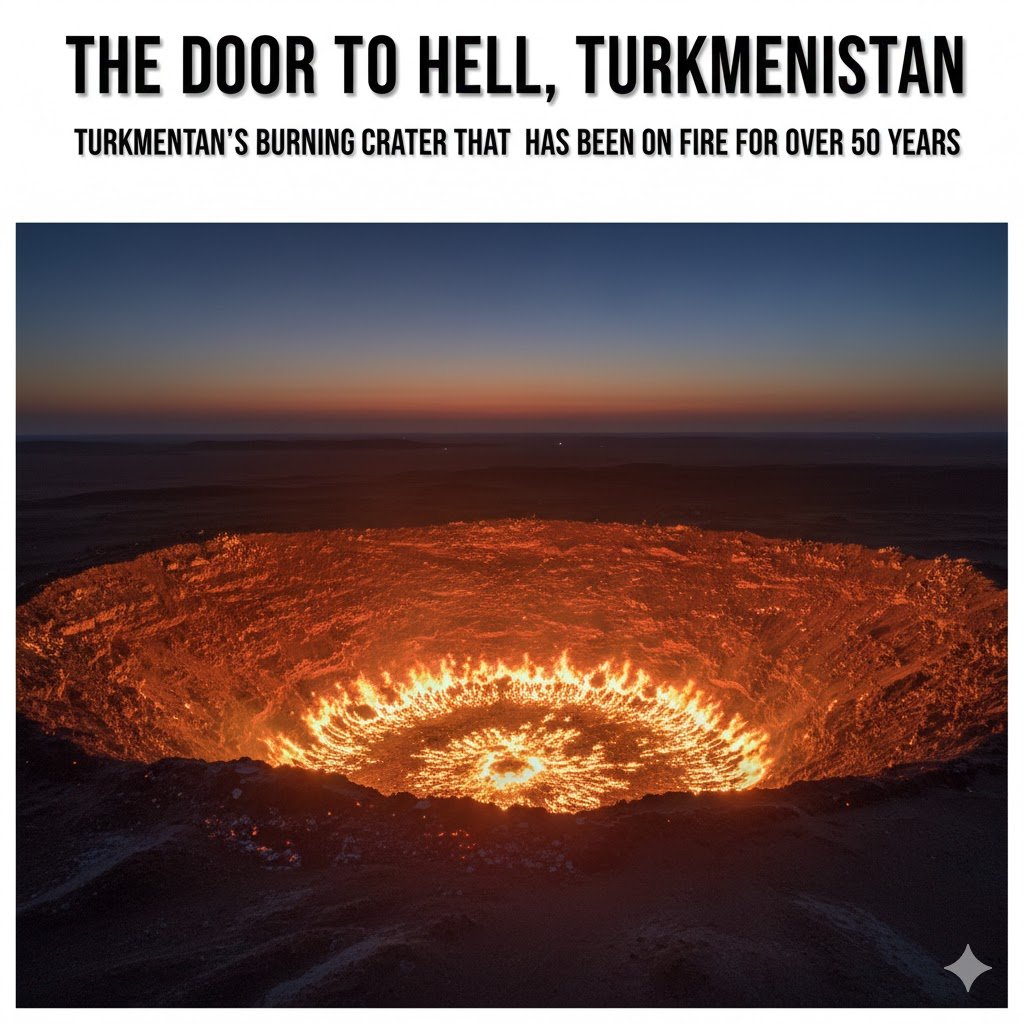 The Door to Hell: Turkmenistan’s Burning Crater That Has Been on Fire for Over 50 Years